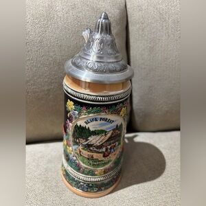 Vintage German Beer Stein, Black Forest
